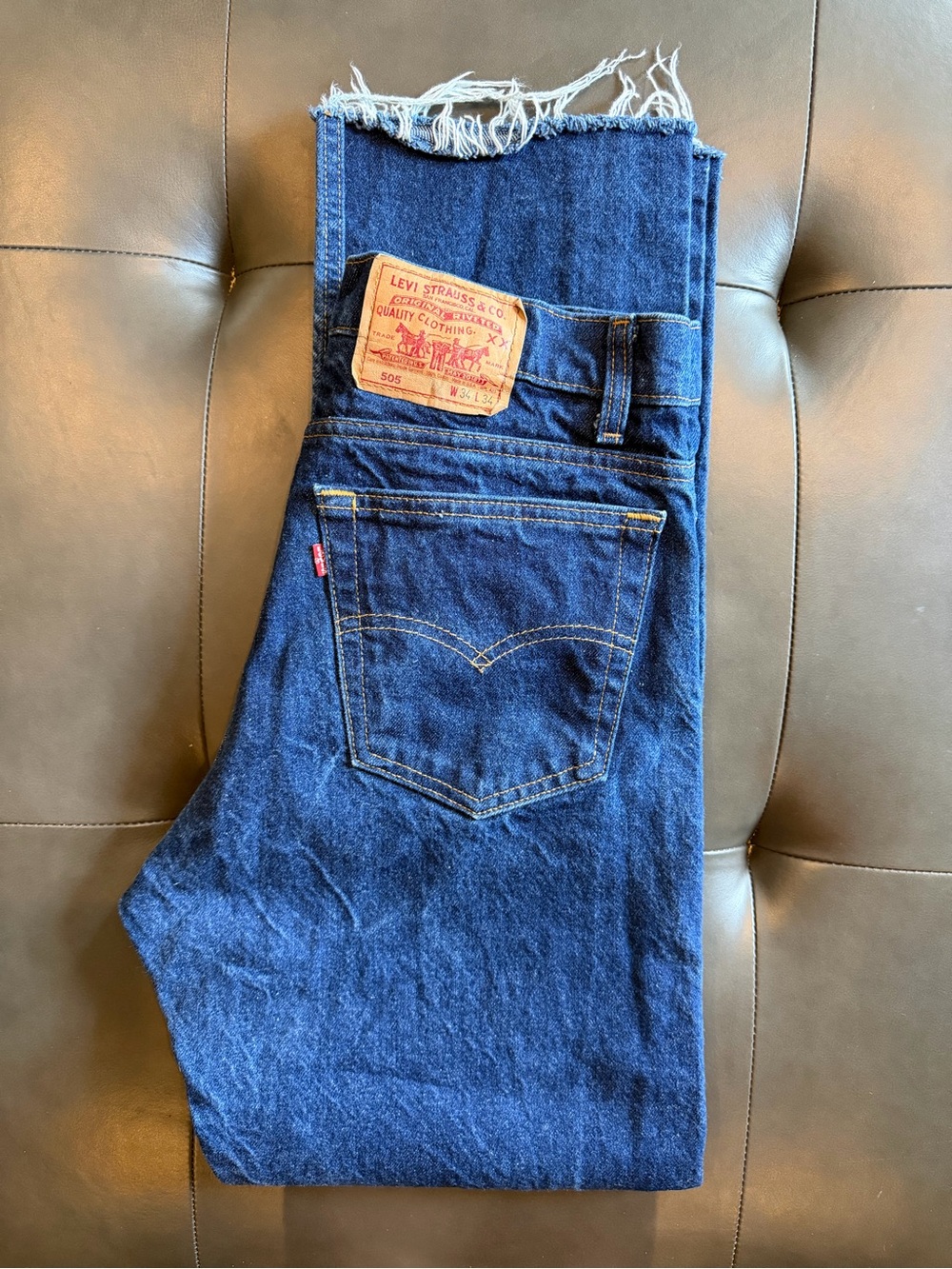 Vintage 90’s Made in USA Levi's Men's 505-0217 Dark Indigo Wash